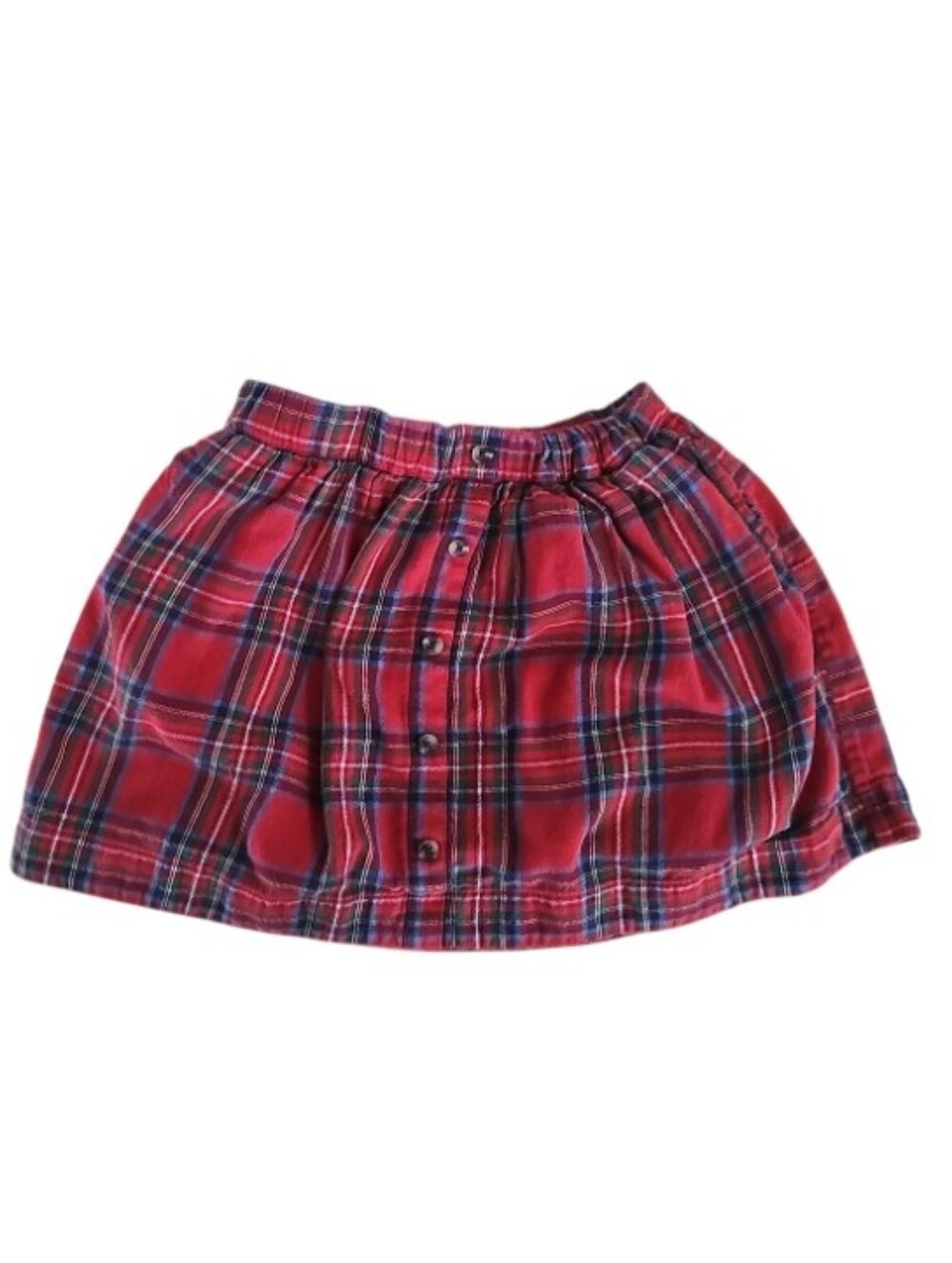 Mini Boden Plaid Skirt Girls 5-7 Years Red Tartan Lined Cotton Holiday Christmas